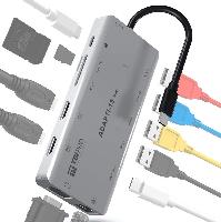 USB C Hub 13-in-1 with Triple Display 2X HDMI, 4K,
