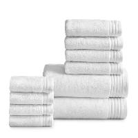 Hotel Style Egyptian Cotton Towel 10-Piece Set Whi