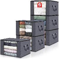 6-Pack Fab Totes Foldable Clothes/Blanket Storage 