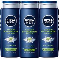 3-Count 16.9-Oz Nivea Men Maximum Hydration Body W