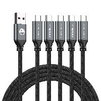 5-Pack Type C Fast Charging 6feet Compatible with 