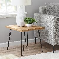 Mainstays Hairpin Square Side Table (Oak) $31 + Fr