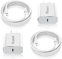 2Pack Type C Fast Wall Charger Block with USB C to