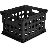 Sterilite Plastic File Crate (Black, 17″ x 1