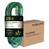 12-Pack 25-Ft GoGreen Power GG-13725GN 16/3 Extens