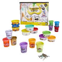 19-Piece Play-Doh Slime and Foam Metallix Mix-In M