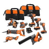 Ridgid 18V Cordless 8-Tool Combo Kit $369