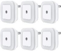 6-Pack Uigos LED Plug-In Dusk-to-Dawn Night Light 