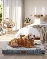 OhGeni Grey Dog Bed for Large Dogs – Large Ortho