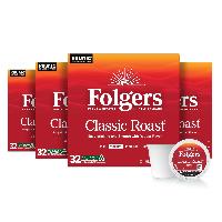 128-Count Folgers Classic Roast Medium Coffee K-Cu