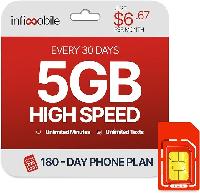 Infimobile Prepaid 6-Month Unlimited Talk/Text/5GB