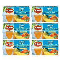 6-Pack 4-Count 4-Oz Del Monte Mixed Fruit Snack Cu