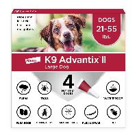 4-Pack K9 Advantix II Dog (21 – 55 lbs) Flea