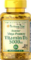 200-Count Puritan’s Pride Vitamin D3 5000 IU