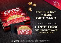 Free Microwave Popcorn with the purchase of a $25 