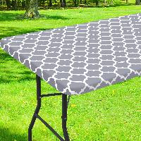 smiry Rectangle Picnic Tablecloth, Waterproof Elas