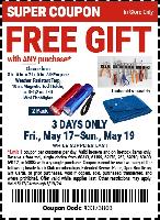 Harbor Freight Free Gift w/ any purchase (5/17-5/1