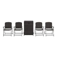 4-Pack Hampton Bay Woven Wicker Patio Chairs + Wic