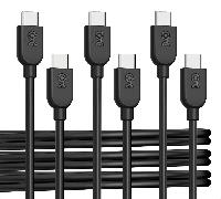 3-Pack Cable Matters 6′ USB-C to USB-C Charg