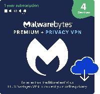 Malwarebytes Premium + Privacy VPN – 4 Devic