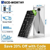 Eco-Worthy 100W Solar Panel $45.59 + Free Shipping