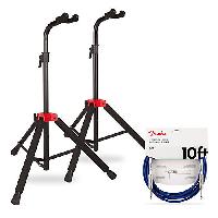 2 Fender Deluxe Hanging Guitar Stands and Fender I