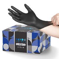 50-Count Hand-E Touch Black Nitrile Disposable Glo