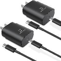 2Pack 25W USB C Fast Chargers with 2x 6Ft USB C Ca