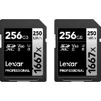 Lexar 256GB Professional 1667x UHS-II SDXC Memory 
