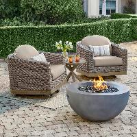 36″ Hampton Bay Grove Park Round Concrete Pr