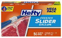56-Count Hefty Slider Freezer Storage Bags, Gallon
