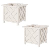 2-Pack Pure Garden Lattice Design Planter Box (14.
